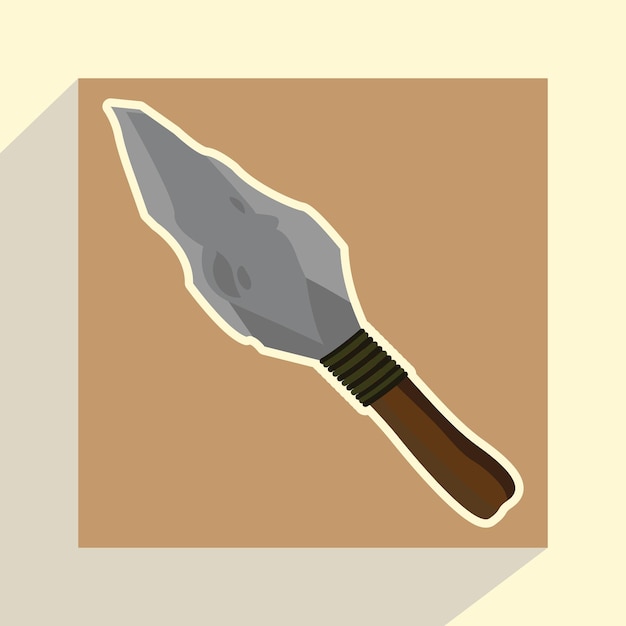 prehistoric stone knife illustration