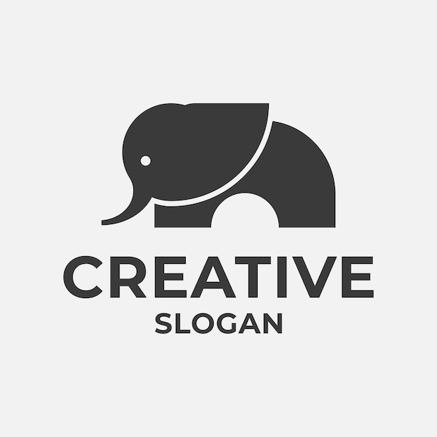 Vector preium vector simple elephant logo