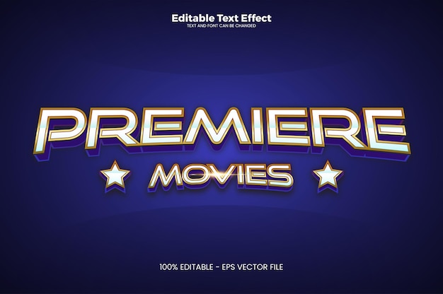 Premiere movie editable text effect in modern trend style