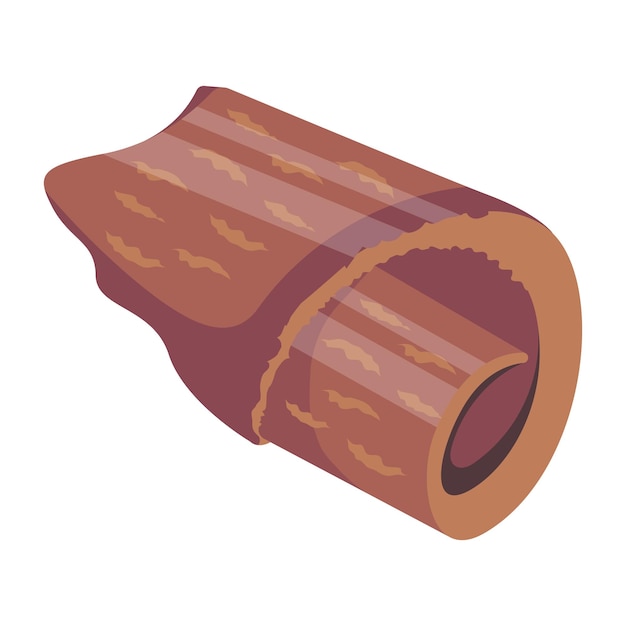 A premium 2d icon illustrating chocolate curl