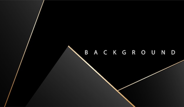 Premium abstract background black and golden