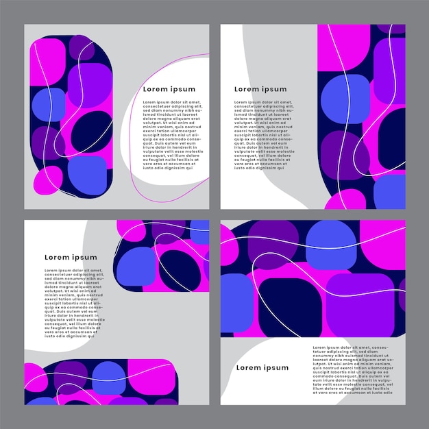 Vector premium abstract design poster bundle