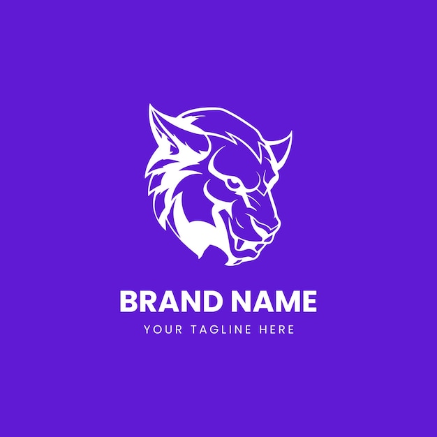 Vector premium abstract lion head logo illustration design