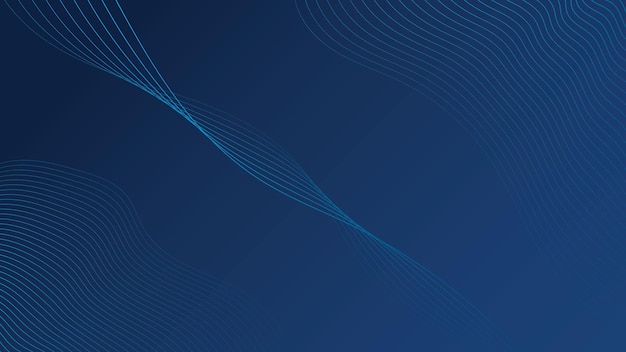 Premium achtergrondgolflijn geïsoleerde donkerblauwe achtergrond Modern futuristisch grafisch ontwerpelement