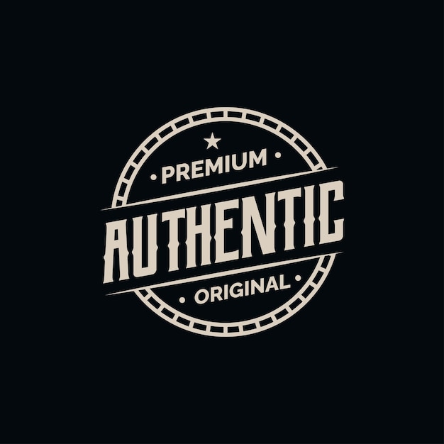 Premium authentic label concept