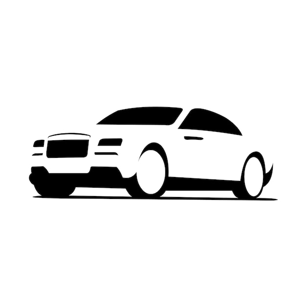 Premium auto vector silhouet pictogram logo illustratie geïsoleerd