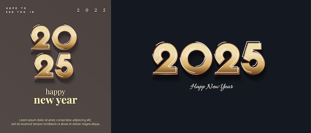 Премиум фон 2025 современный стиль премиум Счастливого Нового года 2025 для плакатов, баннеров и брошюр