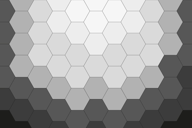 Premium background of black and white hexagons