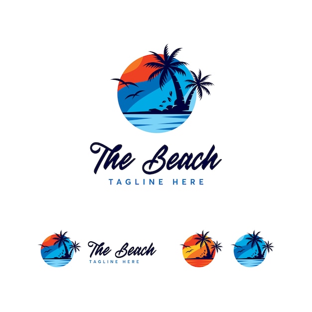 Premium beach logo template