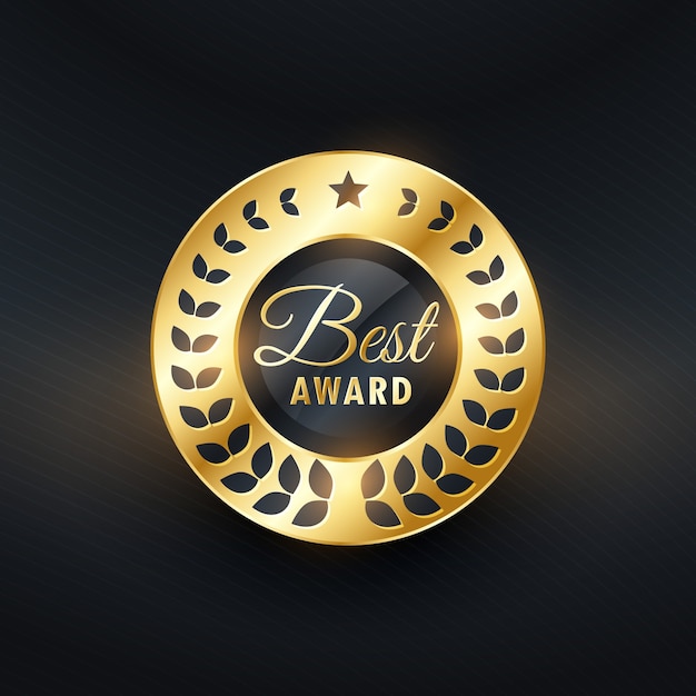 Vector premium best award golden label vector design