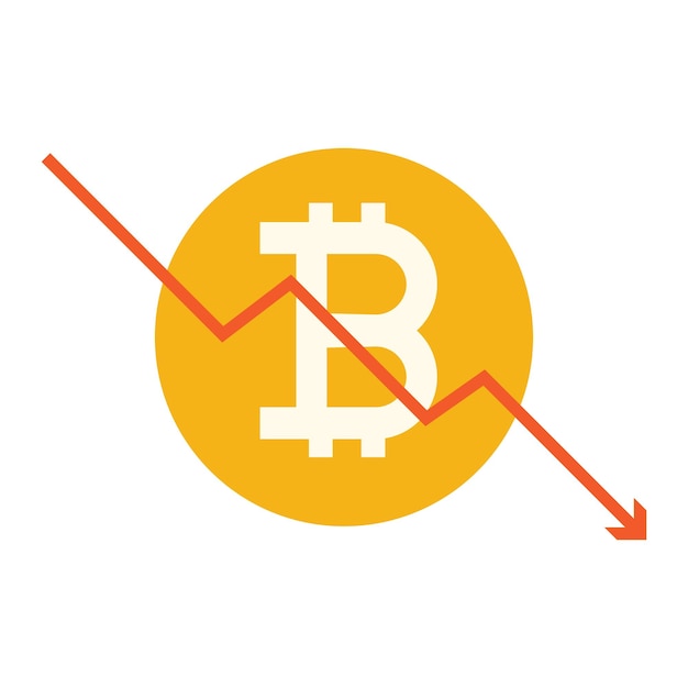 Икона криптовалюты Premium Bitcoin Vector Clipart