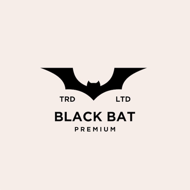 Premium black bat logo designs