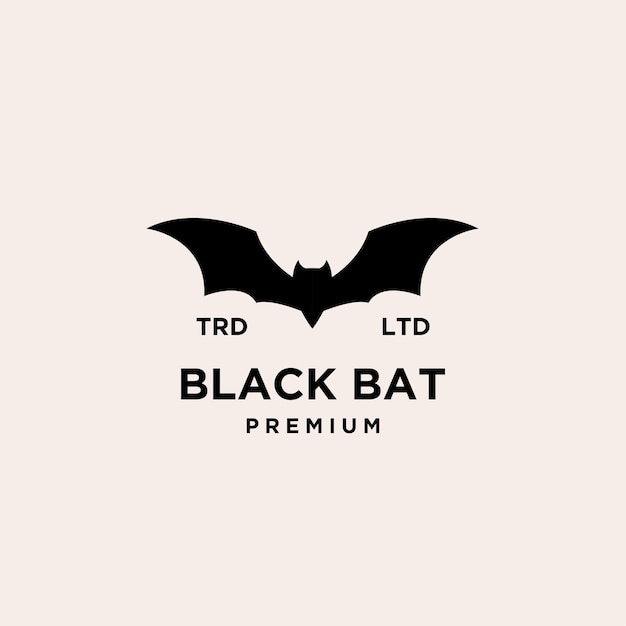 Premium black bat logo designs