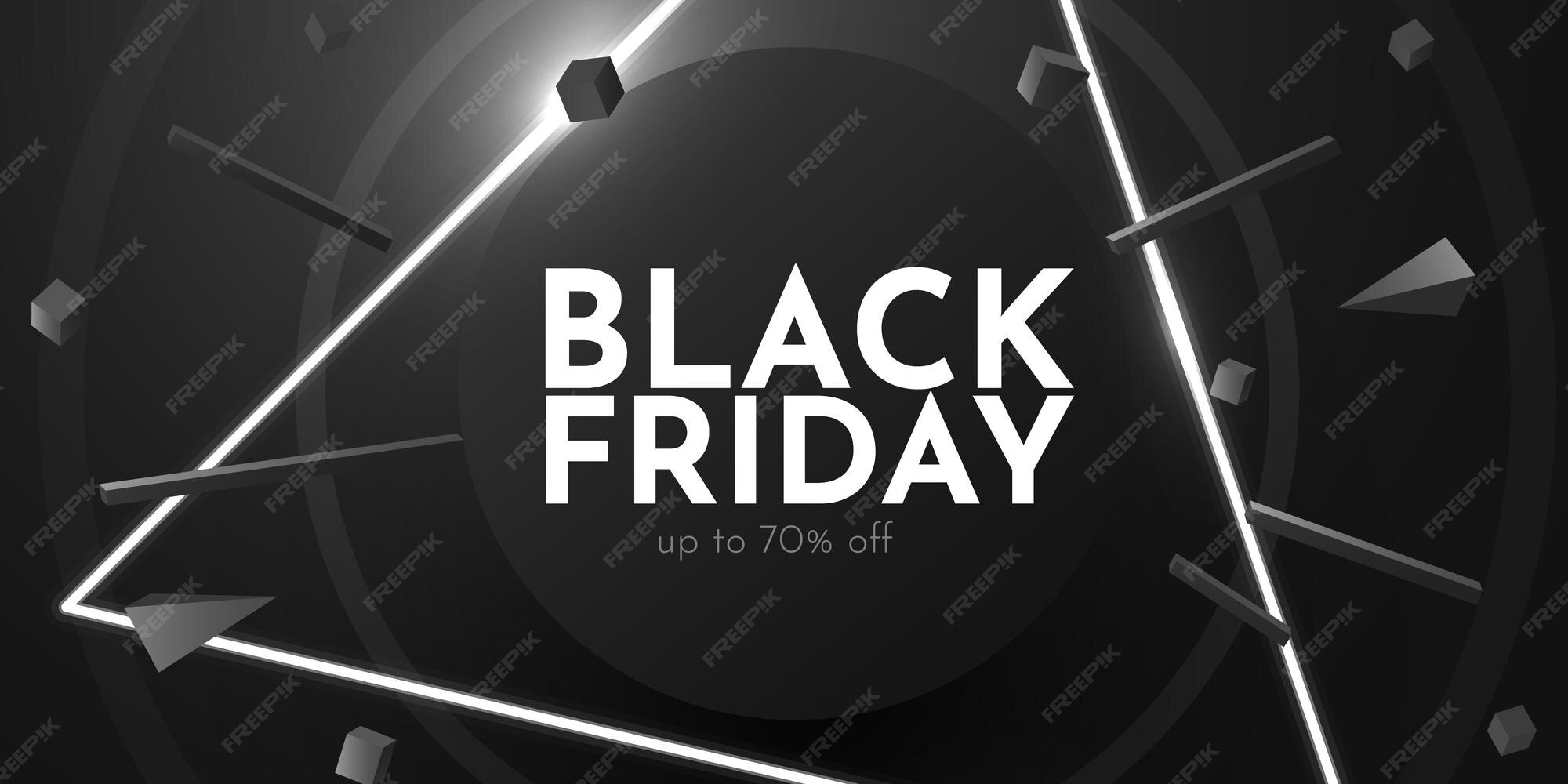 Premium Vector Premium black friday promo banner black circle frame