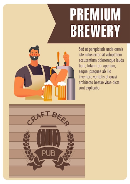 Sapore e sapore della birra artigianale di prima qualità