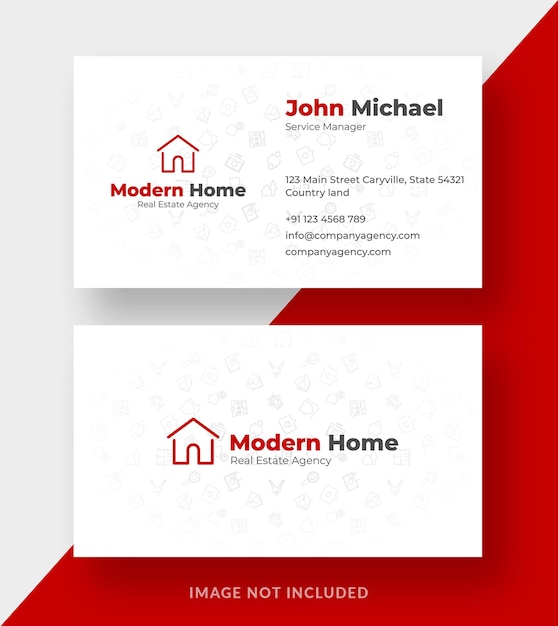 Vector premium business card design for real estate agency