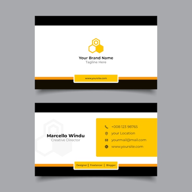 Premium business card name template