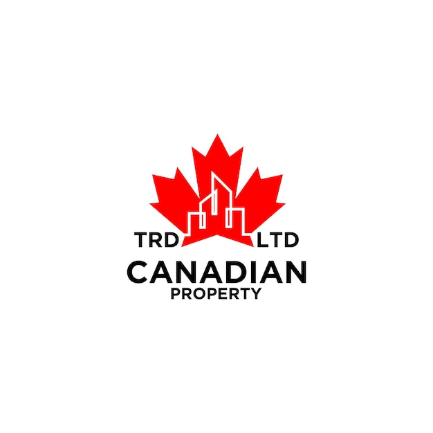 Vector premium canadian property residence logo design