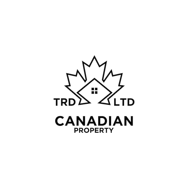 Premium canadian property vector logo design