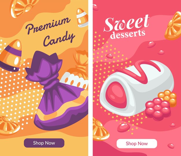 Premium candy sweet desserts online web shop