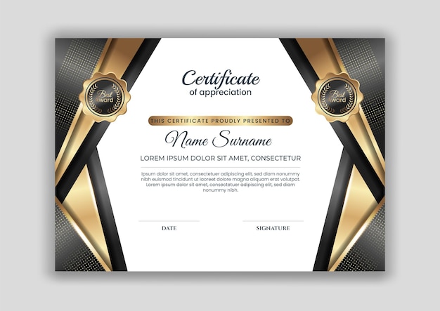 Premium certificate design template