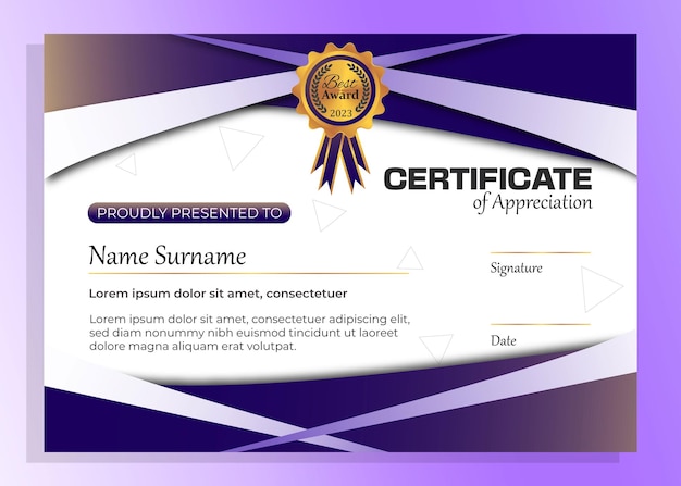 Premium certificate design template