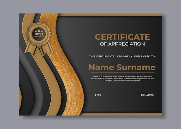 Premium certificate diploma design template