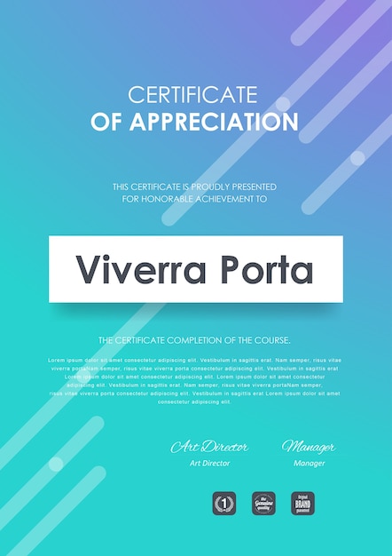 Premium certificate diploma design template