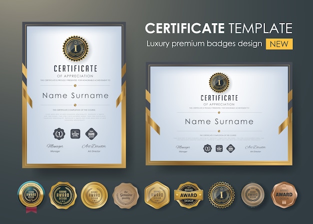 Premium certificate diploma design template