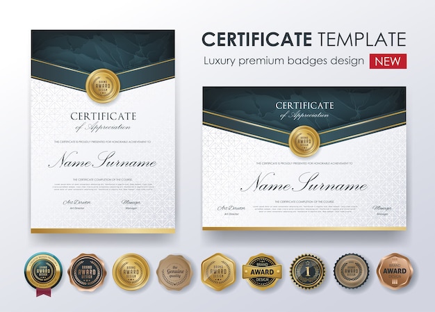 Premium certificate diploma  template