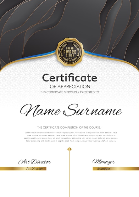 Premium certificate template