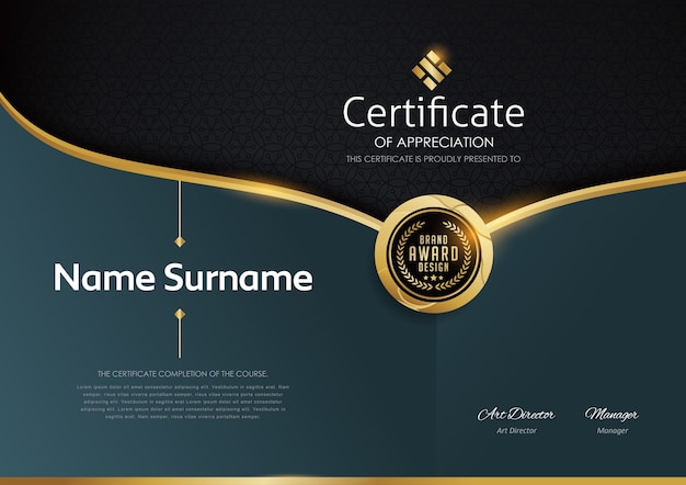 Premium certificate template