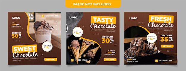 Vector premium chocolate for social media post