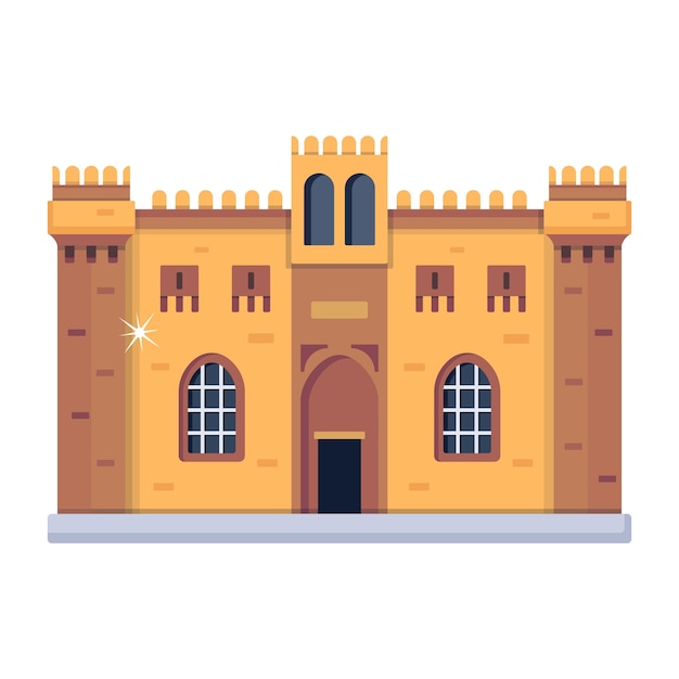 premium citadel of qaitbay flat design