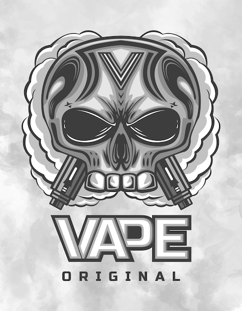 Premium class alien head shape vape lover community logojpg