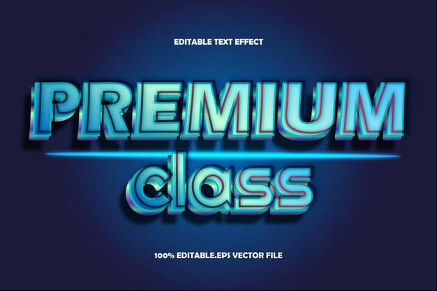 Premium Class Editable Text Effect 3D Emboss Gradient Style