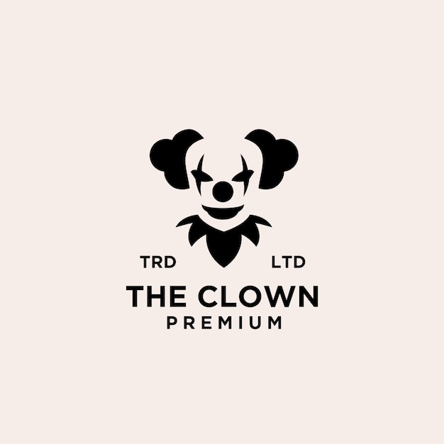 Premium clown / joker logo pictogram ontwerp vectorillustratie