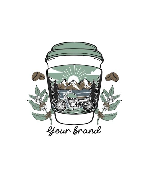 Vector premium coffe ilustration