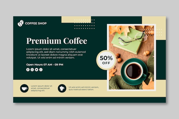 Vector premium coffee banner template