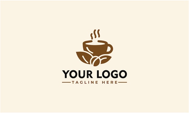 Логотип кофейного магазина Premium Cafe Mug Icon Latte Aroma Symbol Espresso Hot Drink Cup Sign Arabica (Икона кофейной кружки Лате Арома Символ Эспрессо Горячий напиток Чашка Знак Арабика)