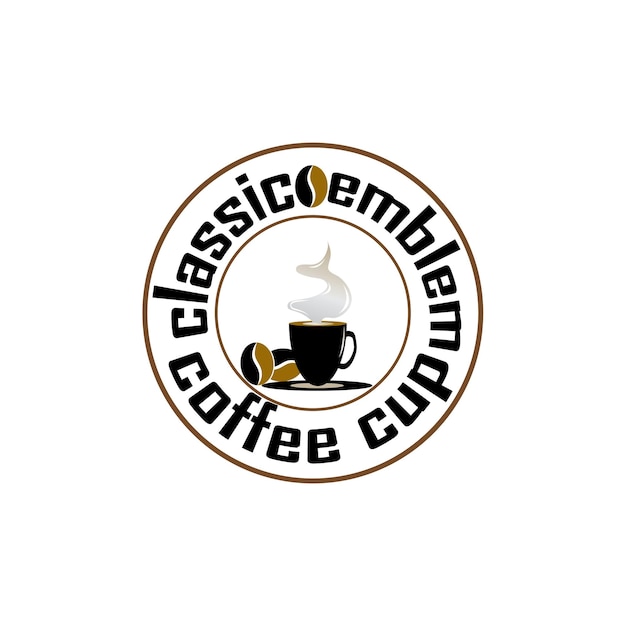 Premium coffee shop logo Cafe mug icon