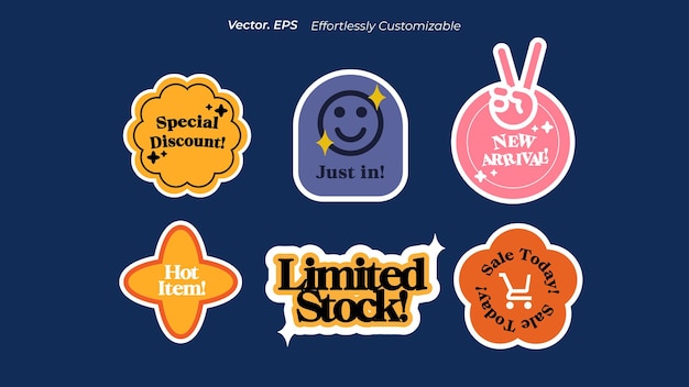 Premium collectie speciale beperkte hot sale korting vintage retro label sticker badge vector