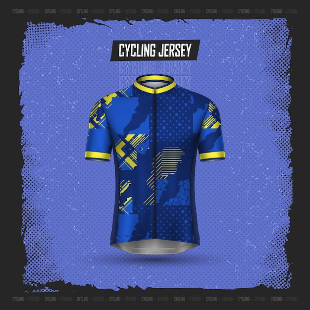 Vector premium collection of cycling jersey