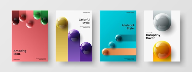 Set di layout di progettazione vettoriale brochure aziendale premium