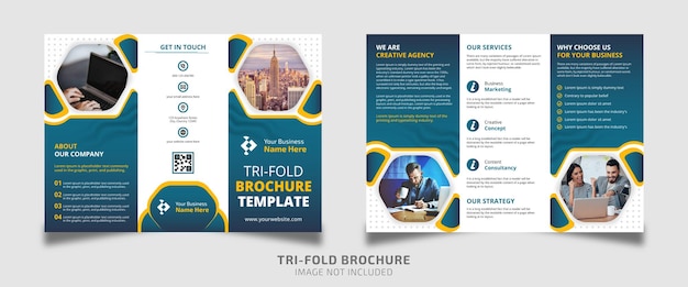 Premium corporate business trifold brochure template design