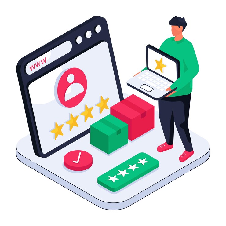 Vector a premium design illustration of customer reviews