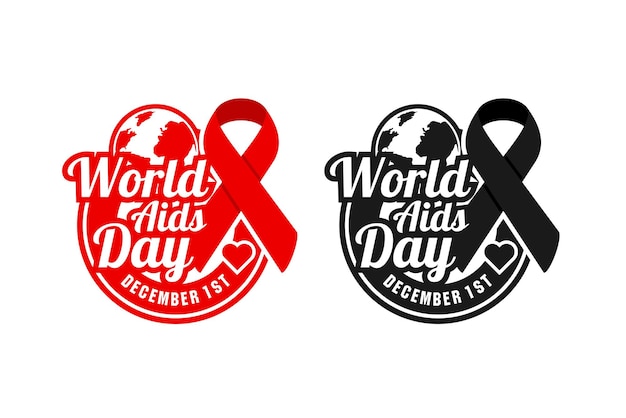 Premium design-logo voor wereld aids dag