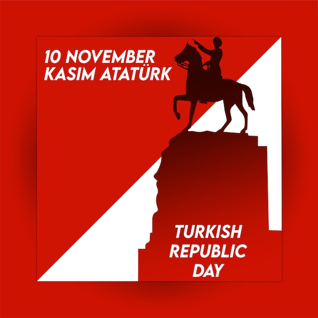 Vector premium design voor herdenkingsdag van de republiek turkije