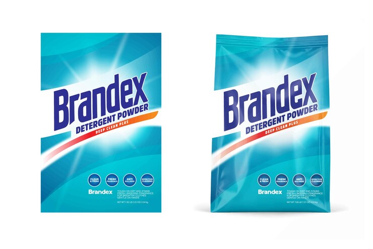Vector premium detergent packaging design highquality