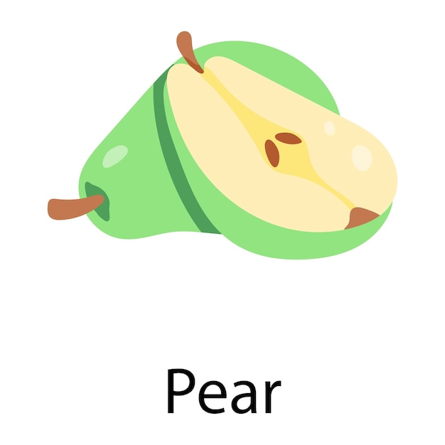 Premium doodle icon design of pear